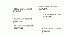 Follow new account @CLAVINN