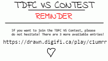 Reminder for TDFC VS Contest