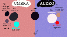 Umbra/Audro color reference
