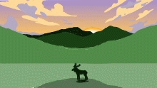 moose at sunset