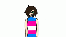 trans flag outfit redraw