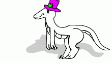 Dinosaur with a hat
