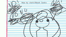 how my sketchbook looks irl