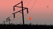 powerlines and a sunset ❤