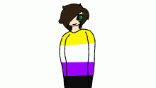 nonbinary flag outfit redraw
