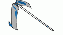Blue scythe thing
