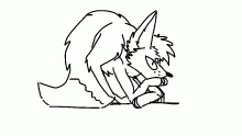 random sketch, the contorting fox