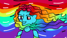rainbow girl for abstractanimations