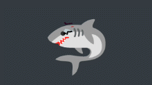 Flustered Shark Drawn Emoji