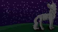 starry night wolf