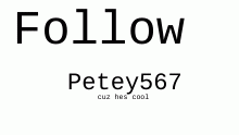 FOLLOW PETEY567