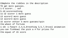 RIDDLES FOR GUESSES