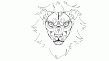 lion base sketch