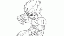 a vegeta drawing from scratch