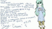 Zoey "cream" character sheet