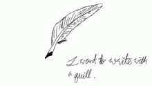 i want to write with a quill