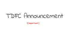 TDFC | Important Announcement 3