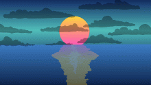sunset ocean