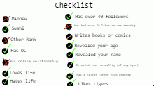 uhh checklist thing