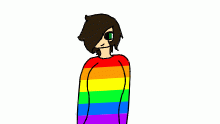 gay flag outfit redraw